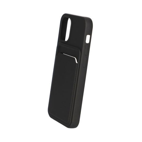 iPhone 13 Mini Soft Silikon Stötsäker Skal med Plånbok Kortplats Svart