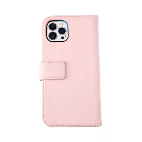 RV Plånboksfodral Genuint Läder - iPhone 13 Pro - Rosa