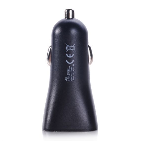 Billaddare USB-A 5V/2.4A - Svart