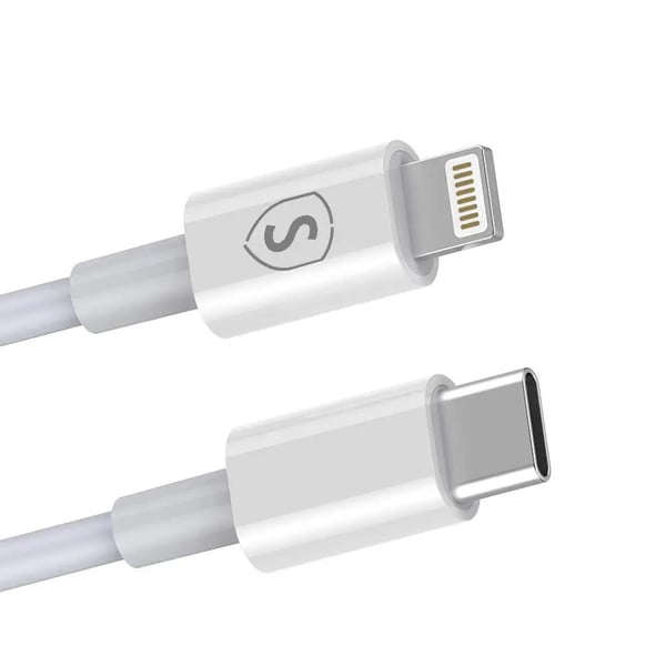 SiGN USB-C till Lightning Kabel 2A, 20W, 2m - Vit
