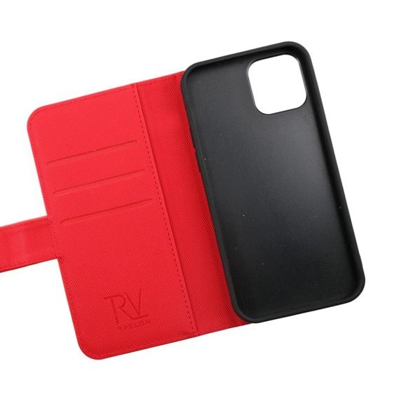 iPhone 12/12 Pro Plånboksfodral Magnet Rvelon - Röd