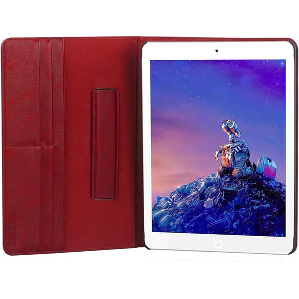 Promate Wallex-Air2 Premium läder fodral med korthållare för iPad Air 2 - Röd