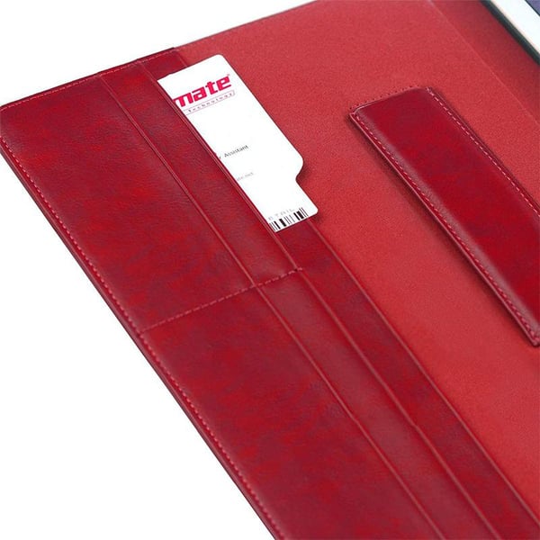 Promate Wallex-Air2 Premium läder fodral med korthållare för iPad Air 2 - Röd