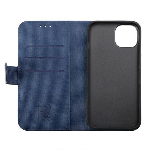 iPhone 14 Plus Plånboksfodral Magnet Rvelon - Blå