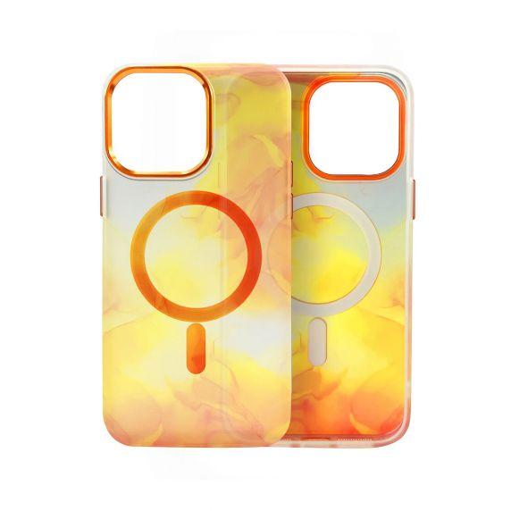 iPhone 13 Pro Max MagSafe Mobilskal - Orange Abstrakt