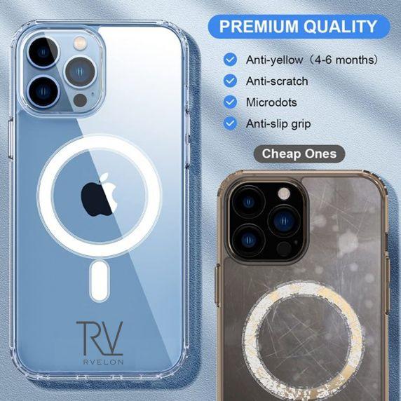 iPhone 12 Pro Max Stöttåligt MagSafe Skal Rvelon - Transparent
