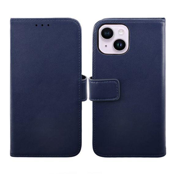 iPhone 15 Plånboksfodral Läder Rvelon - Blå