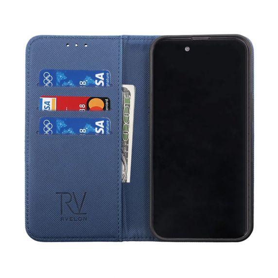 iPhone 15 Plånboksfodral Extra Kortfack Rvelon - Blå