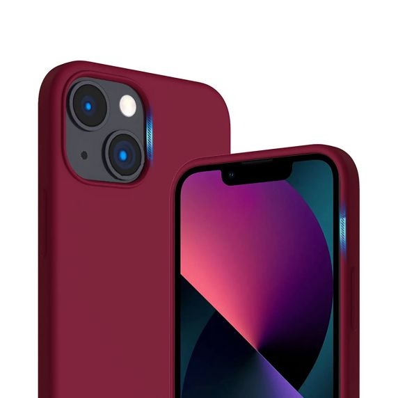 iPhone 15 Plus Mobilskal Silikon - Vinröd