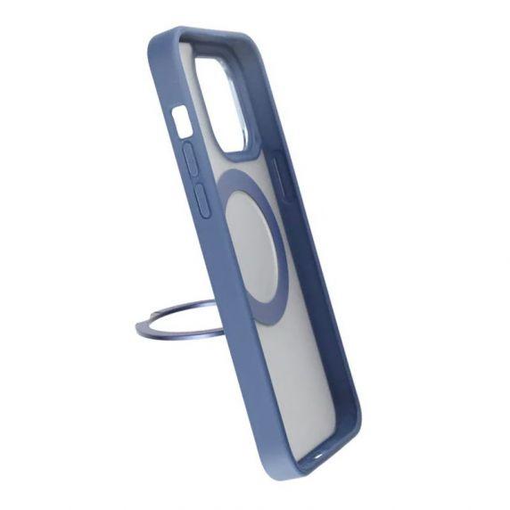 iPhone 15 Pro Max Skal med MagSafe Stativ Rvelon - Blå