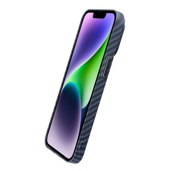 iPhone 15 Mobilskal i Kolfiber - Blå