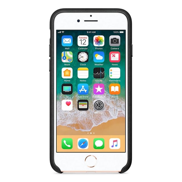 Apple Original iPhone 8 Skal leather case svart