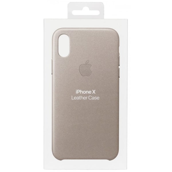 Apple läderfodral taupe till iPhone X