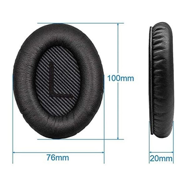 Bose QC 35 -tyynyt headphoneparts-sivustolta - musta