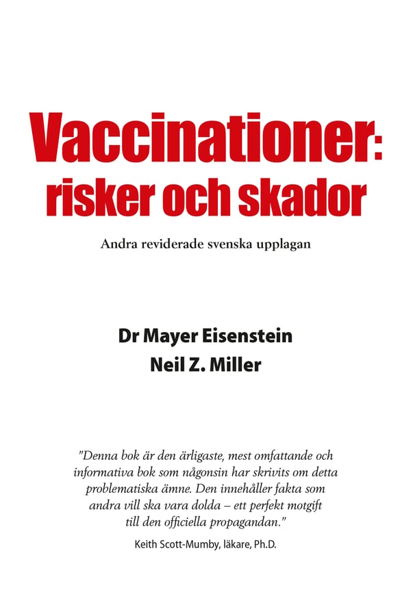Vaccinationer : risker och skador 9789197971478