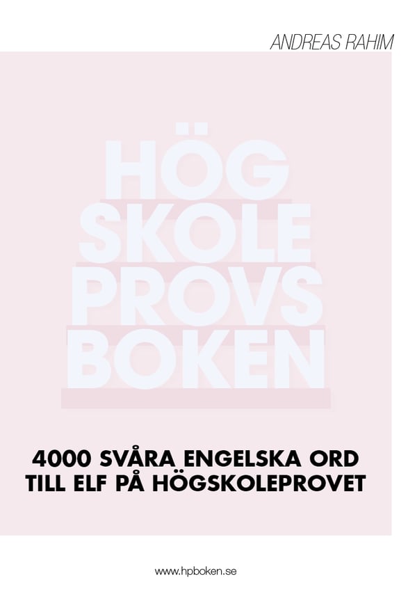 Högskoleprovsboken 9789198382808