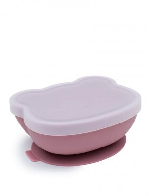 We Might be Tiny Bear Stickie Bowl, Dusty Rose 735850225449