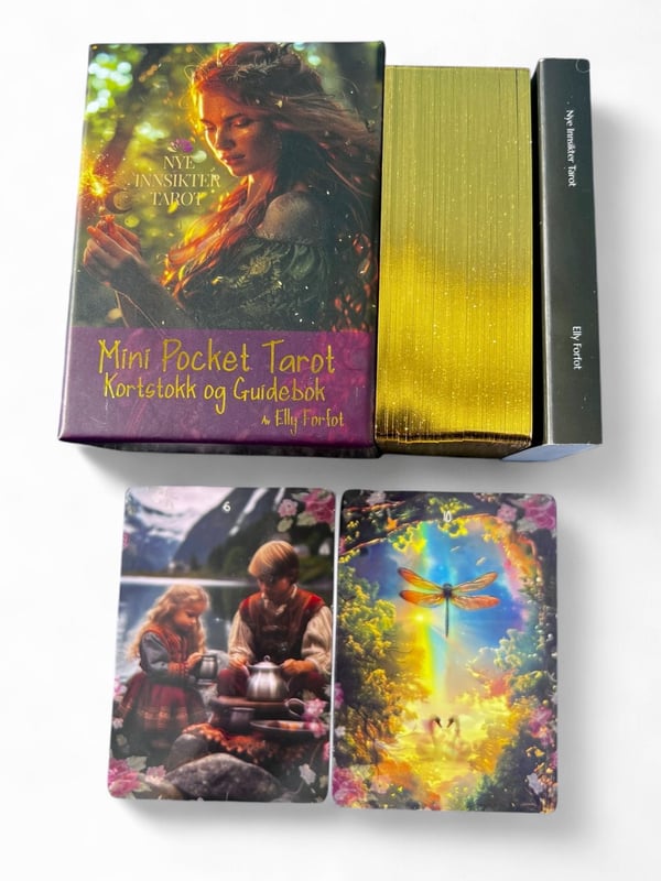 Mini Pocket Tarot- kortstokk & guidebok (Norsk) 9789199006451