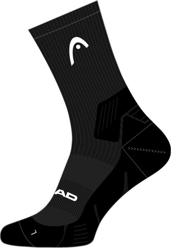 Head SOCKS TENNIS 1P Crew Black