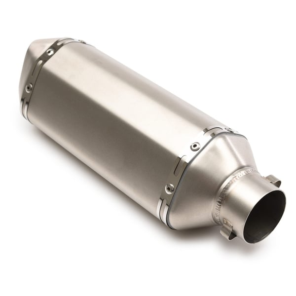 Ljuddämpare 370mm universal slip-on ljuddämpare för MC - Titanium Look