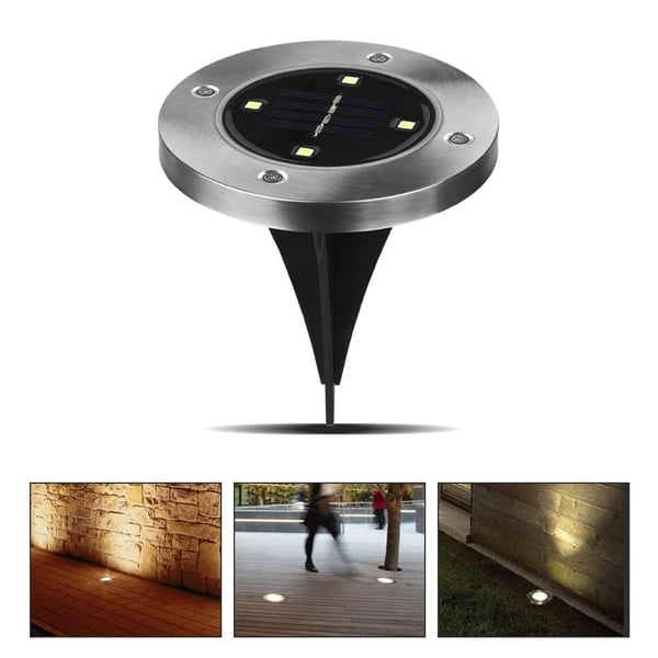 LED-solcellspotlight för trädgården med markspjut (4 st)
