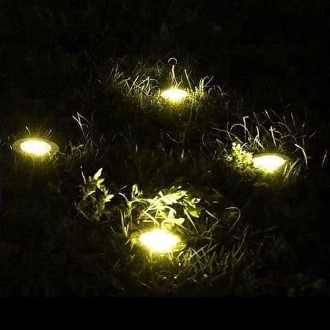 LED-solcellspotlight för trädgården med markspjut (4 st)