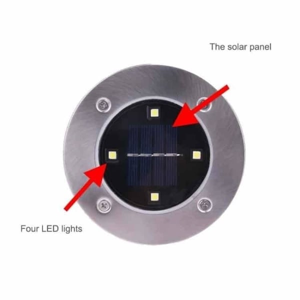 LED-solcellspotlight för trädgården med markspjut (4 st)