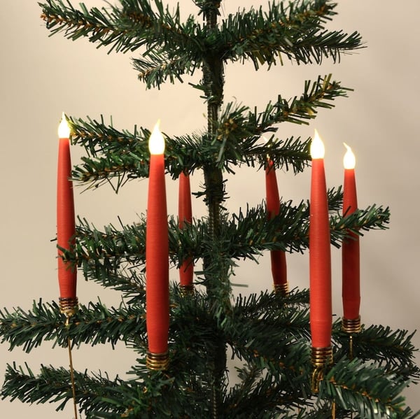 Juletrelys LED 10 stk. Trådløse inkl. Fjernkontroll &amp; Klemmer – passer til de fleste Georg Jensen lysholdere m.m.