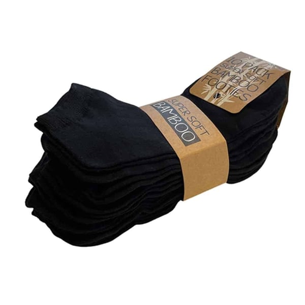 Bambu Ankelstrumpor 10-pack (Svart)