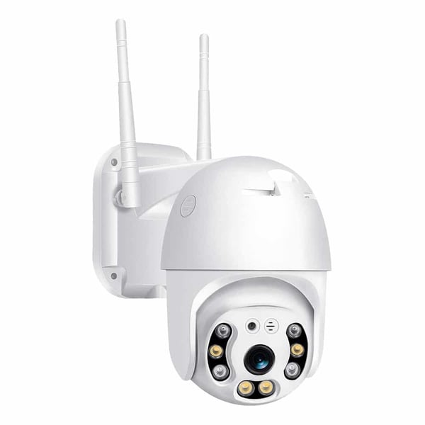 WiFi IP HD-overvåkningskamera m. vippefunksjon, infrarød/nattsyn, to-veis lyd og vanntett