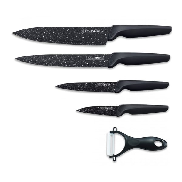 Knivsett (4 deler + skreller) Royalty Line m/marmorbelegg