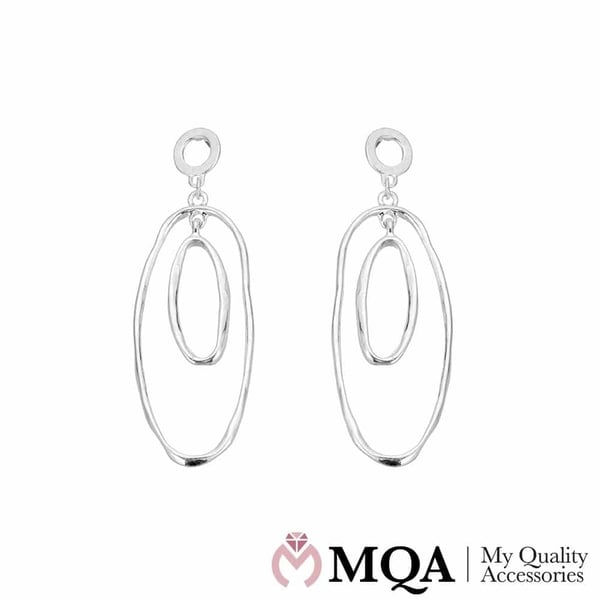 Earrings circle, pendants of organic shape