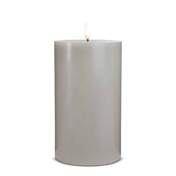 LED stearinlys - 1 stk. - ø10 x 20 cm - m/3D flamme - (flere farger)