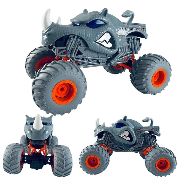 Monstertruck, fjernstyrt bil – lilla eller grå