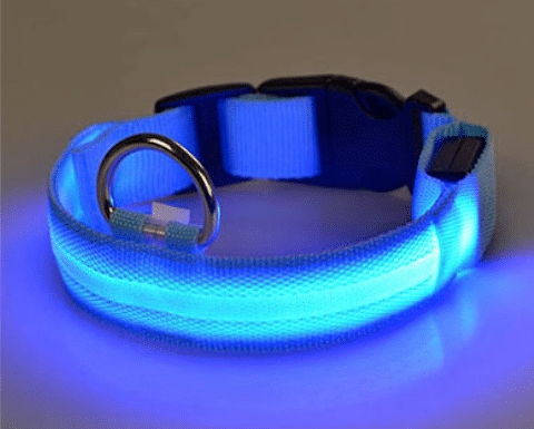 Hundehalsbånd med led-lys