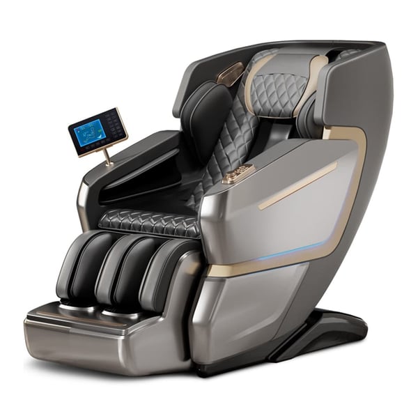 Massagestol 4D Luksus Pro+ med SL-teknologi, Varmeterapi, Stemme Kontrol & Touchskærm - Model M5 grå Massagestol 4D Luksus Pro+ med SL-teknologi, Varmeterapi, Stemme Kontrol & Touchskærm - Model M5 grå