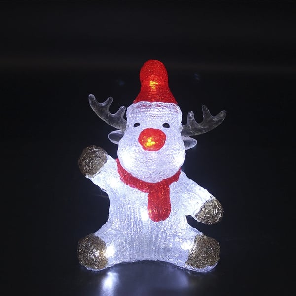Reinsdyr Akryl - høyde 20 cm med LED-lys
