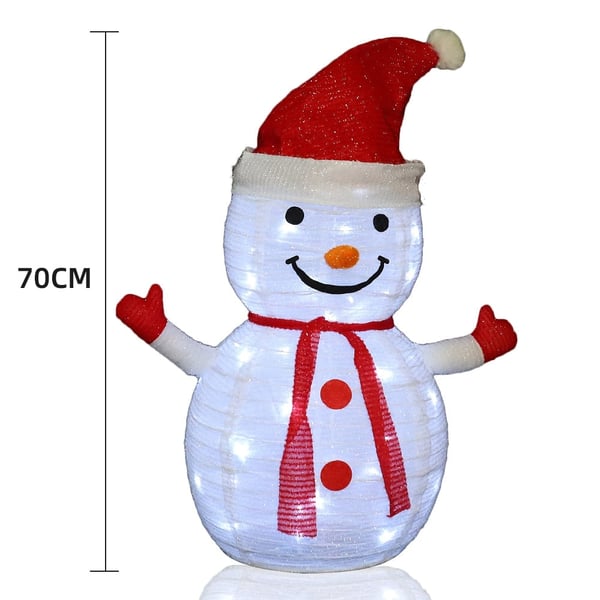 Snögubbe 70 cm - Hopfällbar med timer -