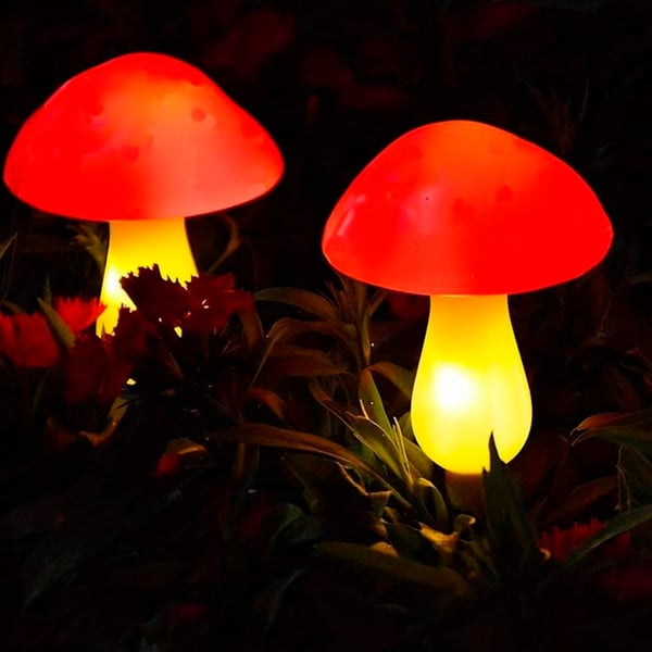 Solcellslampa LED - 3 st - Svampar