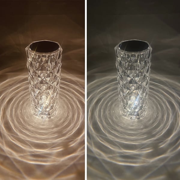 Krystal Bordlampe m/Touch funktion