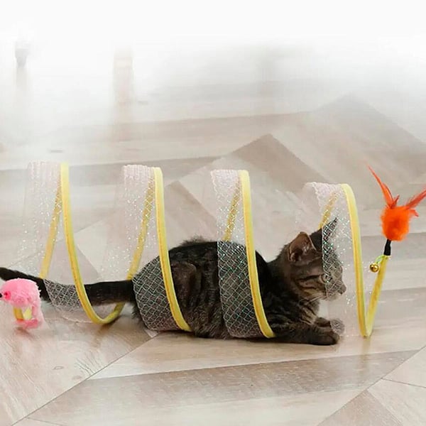 Kattetunnel med mus og bjelle