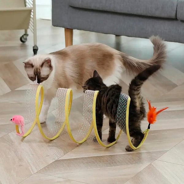 Kattetunnel med mus og bjelle