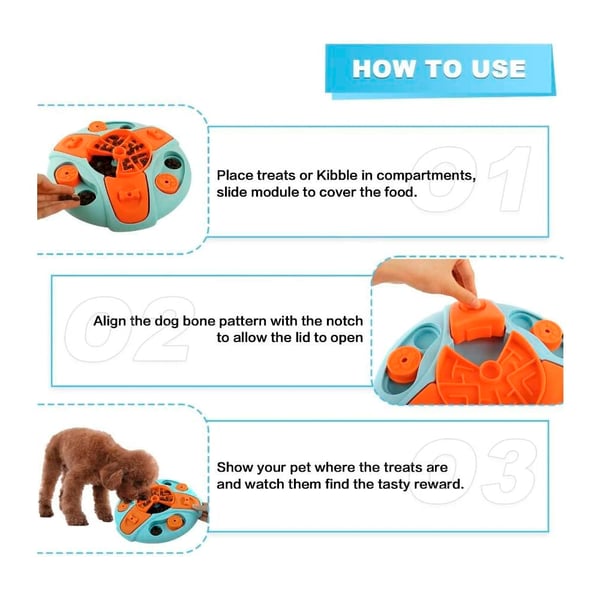 Interactive Food Bowl - Slow Feeding and Mentally Stimulating Play