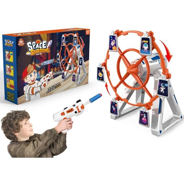 Space Shooting Pistol inkl. roterende scoretavle Space Shooting Pistol inkl. roterende scoretavle