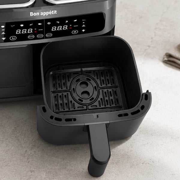Airfryer 8,0 l - dobbelt - 2 kurve og 2.400 watt
