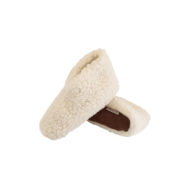 Fluffy ulltøffel (100% ren ull) – Modell Hvit Fluffy ulltøffel (100% ren ull) – Modell Hvit