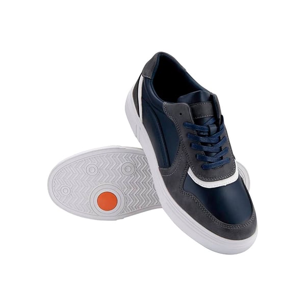Sneakers för män, marinblå och vita
