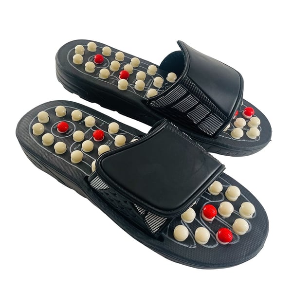 Massagetofflor (zonterapi) med kardborreband
