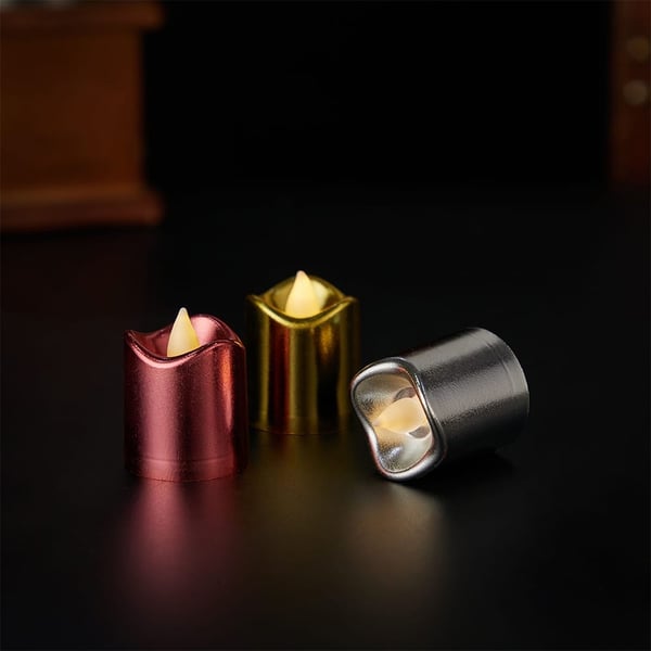 LED-ljus i plast - 6-delars set - Ø3,7 x 4,5 cm -