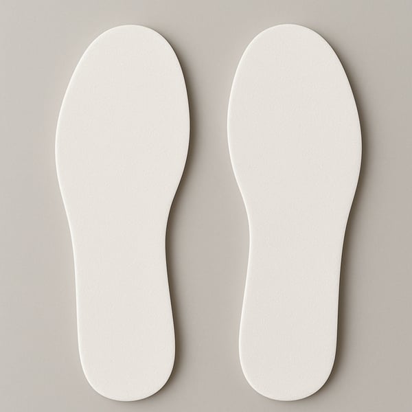 Fotsåle / sko-innlegg i minneskum – 1 par, hvite (one-size)